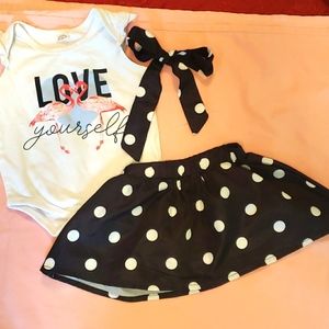 Love 💘 Yourself Onesie/Skirt Combo